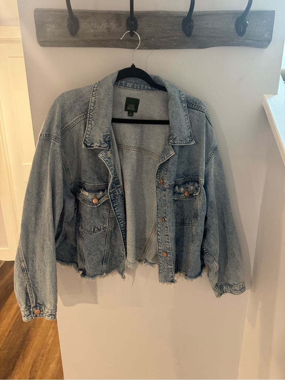 wild fable Light Wash Cropped Denim Jacket